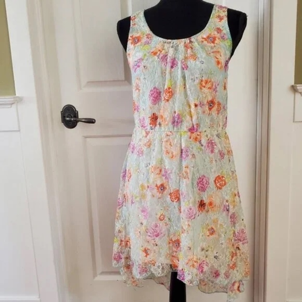 No Boundaries Floral Sleeveless Mini Dress - Multicolor